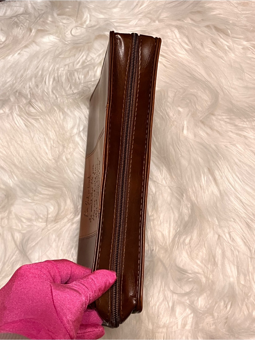 vegan leather Two-Tone Bible/Book Cover - John 3:16 (L - Picture 6 of 10